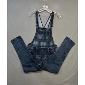 Gap Bib Overalls Women's M Blue Denim Oversized Y2K 90's Streetwear Stretch